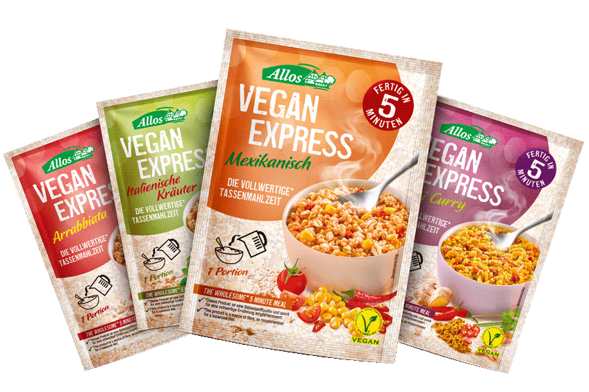 Línia de productes Vegan Express d'Allos