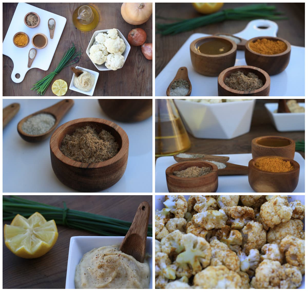 Ingredients coliflor garam masala