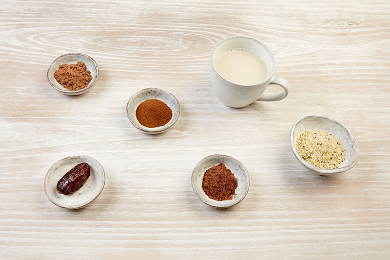 Ingredients del hot Smoothie Chai