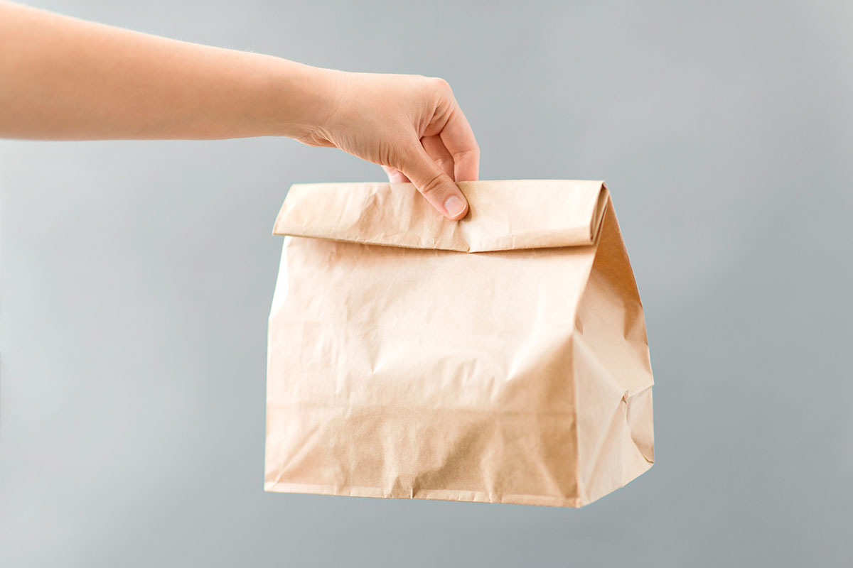 bossa paper menjar per emportar