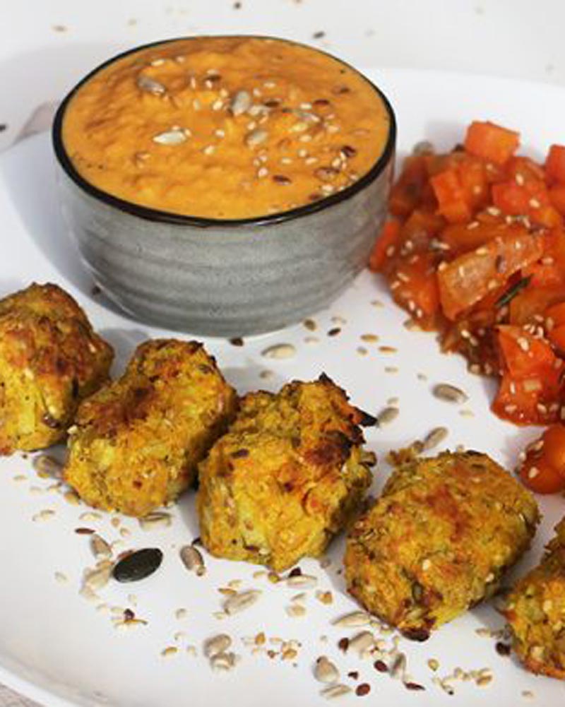 Falàfels al forn amb salsa picant